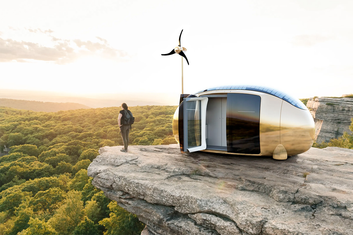 Ecocapsule NextGen Off-grid Tiny House Double Doors