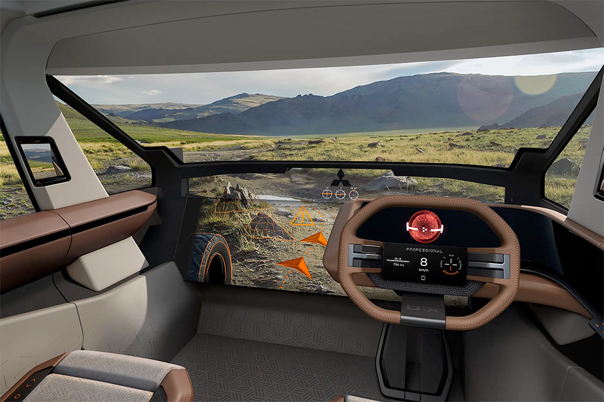 Mitsubishi D:X Concept Electrified Crossover MPV Display