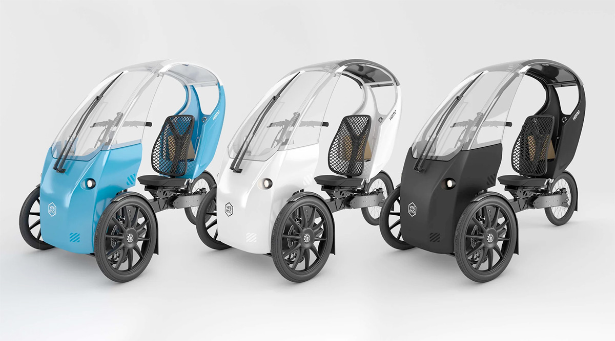 Veemo Semi-enclosed Three-wheeled Pedal-powered EV