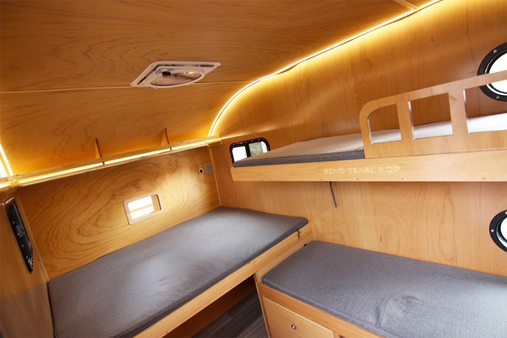 Bend Tall Boy Teardrop Camping Trailer Sleeping Area