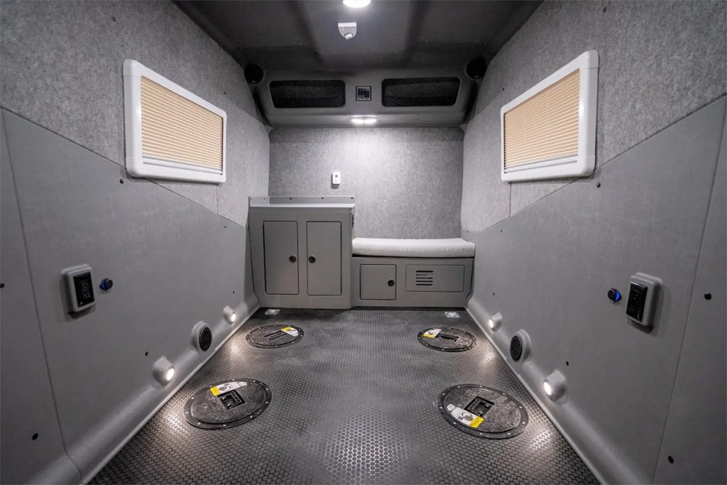 IcePro Fiberglass Trailer Ice Fishing Hut Inside