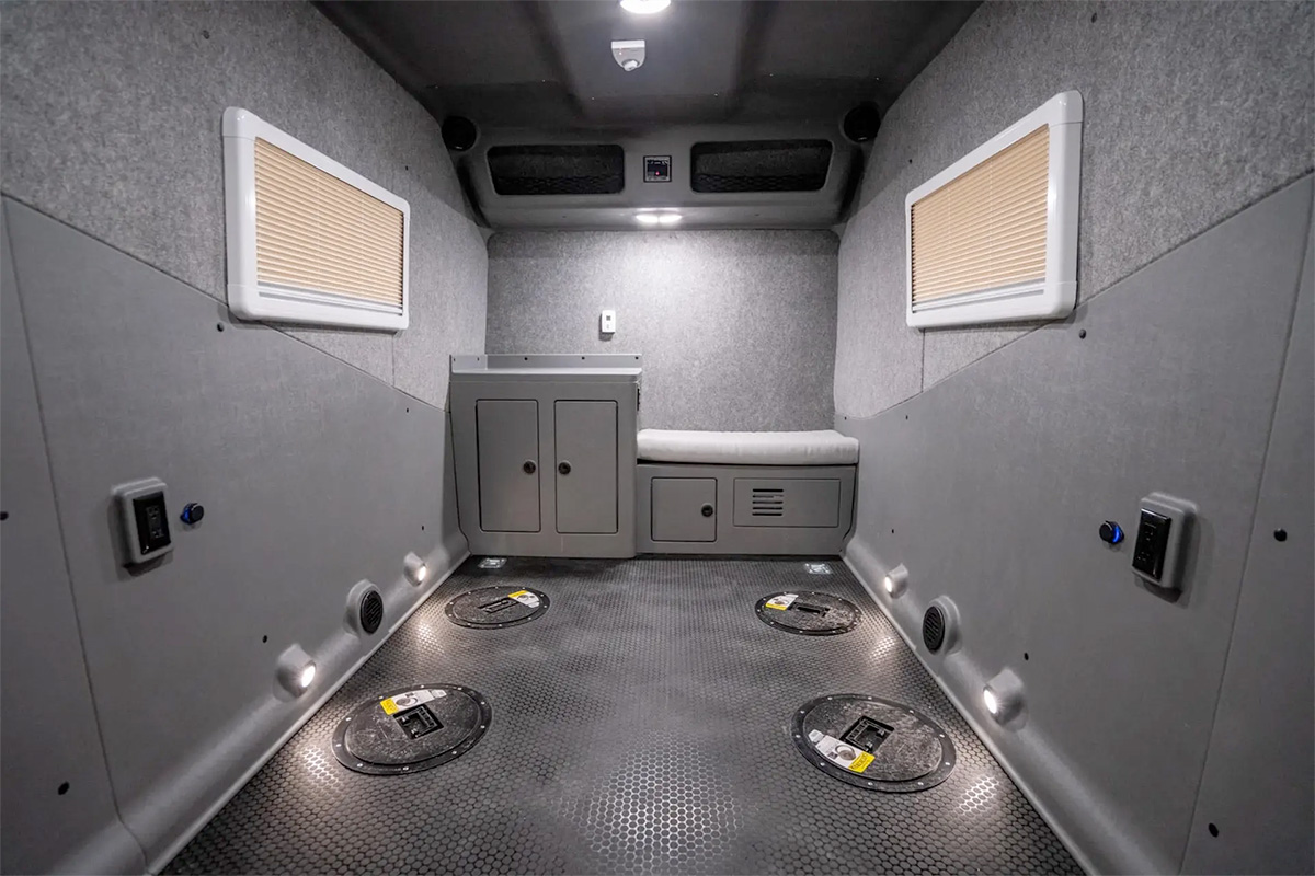 IcePro's winch axle drops trailer floor onto the ice for drilling and ...