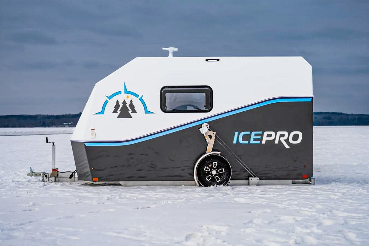 IcePro Fiberglass Trailer Ice Fishing Hut