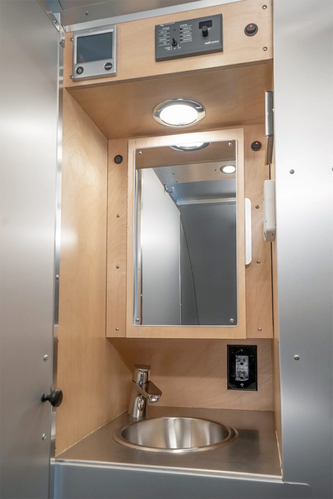 Bowlus Rivet Off-grid Self-propelled Camper Bathroom Vanity Sink