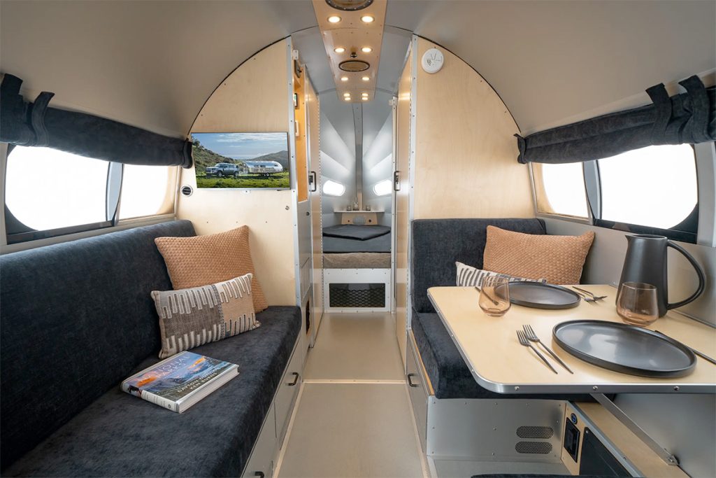 Bowlus Rivet Off-grid Self-propelled Camper Central Lounge
