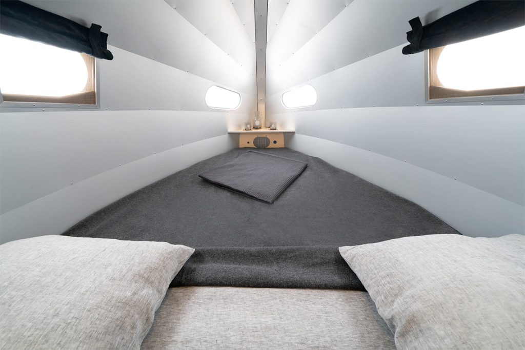 Bowlus Rivet Off-grid Self-propelled Camper Double Bed