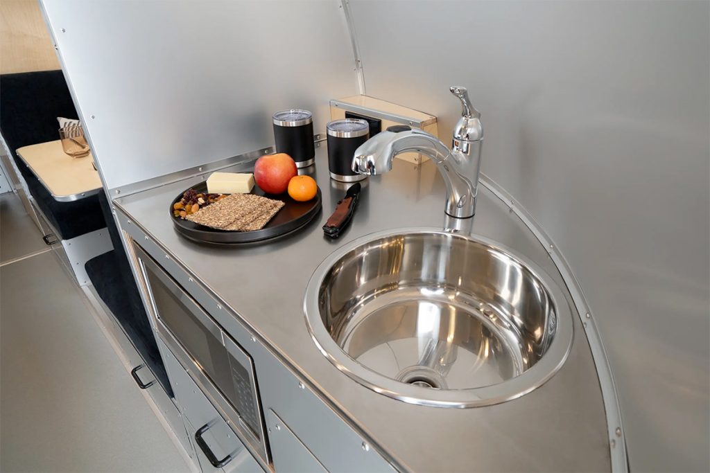 Bowlus Rivet Off-grid Self-propelled Camper Kitchen Sink
