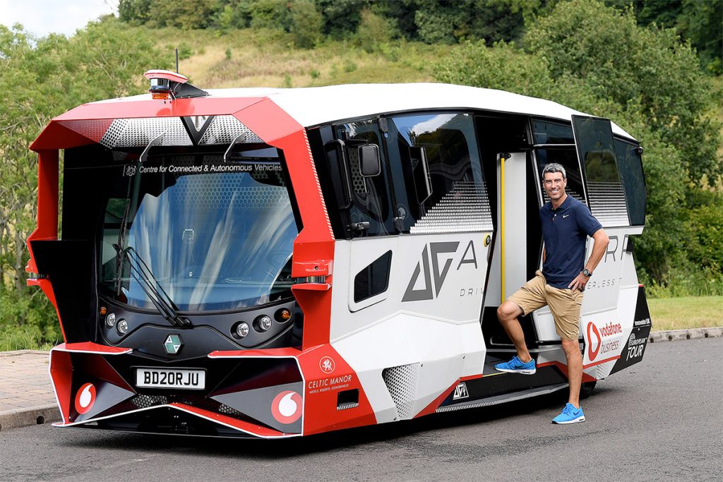 Fully-Autonomous-Aurrigo Auto-Shuttle Celtic Manor PGA Tour Event