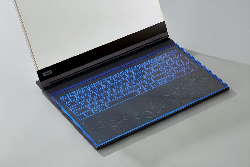 Lenovo ThinkBook Transparent Display Laptop Concept Touch Keyboard Stylus