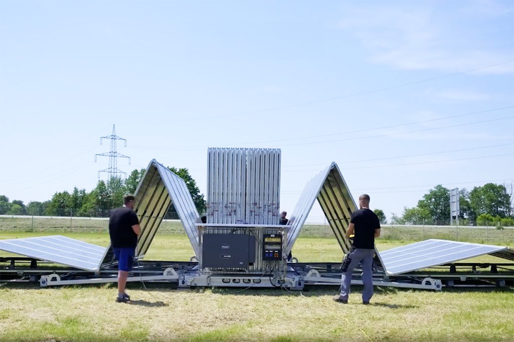 Mobile Solar Container SolarCont PV Rail System