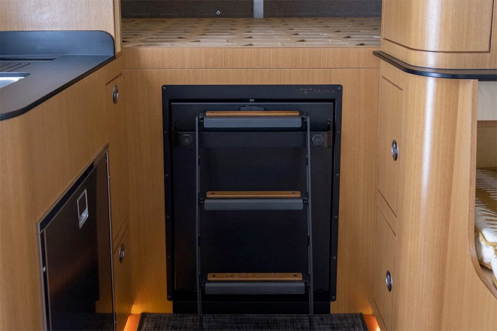Tetravan Cargo Trailer Conversion Bed Ladder