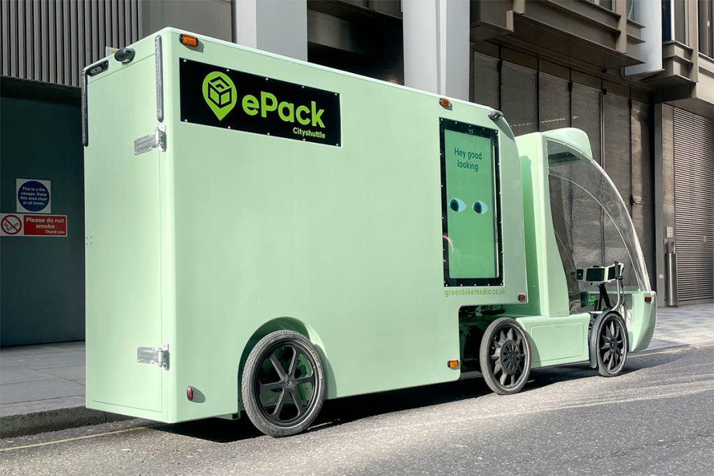 CityShuttle ePack Semi-trailer e-Cargo Bike Advertising