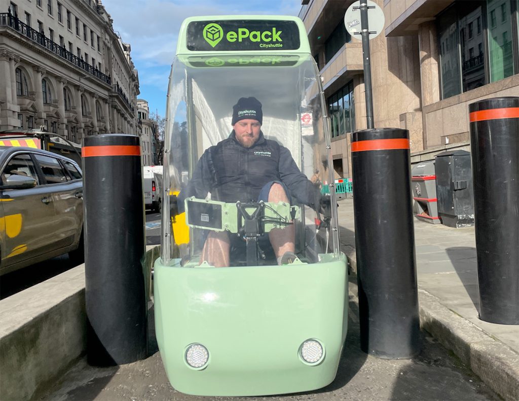 CityShuttle ePack Semi-trailer e-Cargo Bike Cycle Lane