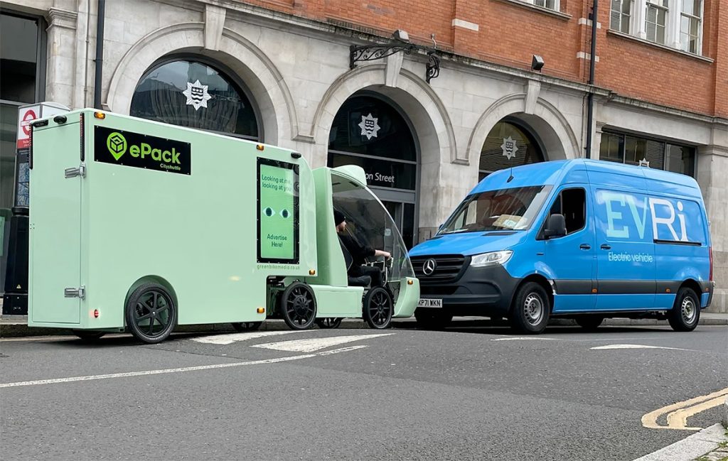 CityShuttle ePack Semi-trailer e-Cargo Bike Size Comparison