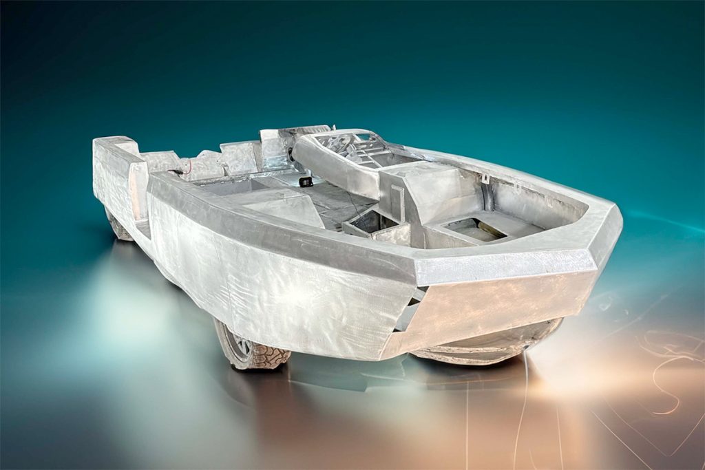 WaterCar EV Car Boat Aluminum Unibody Hull